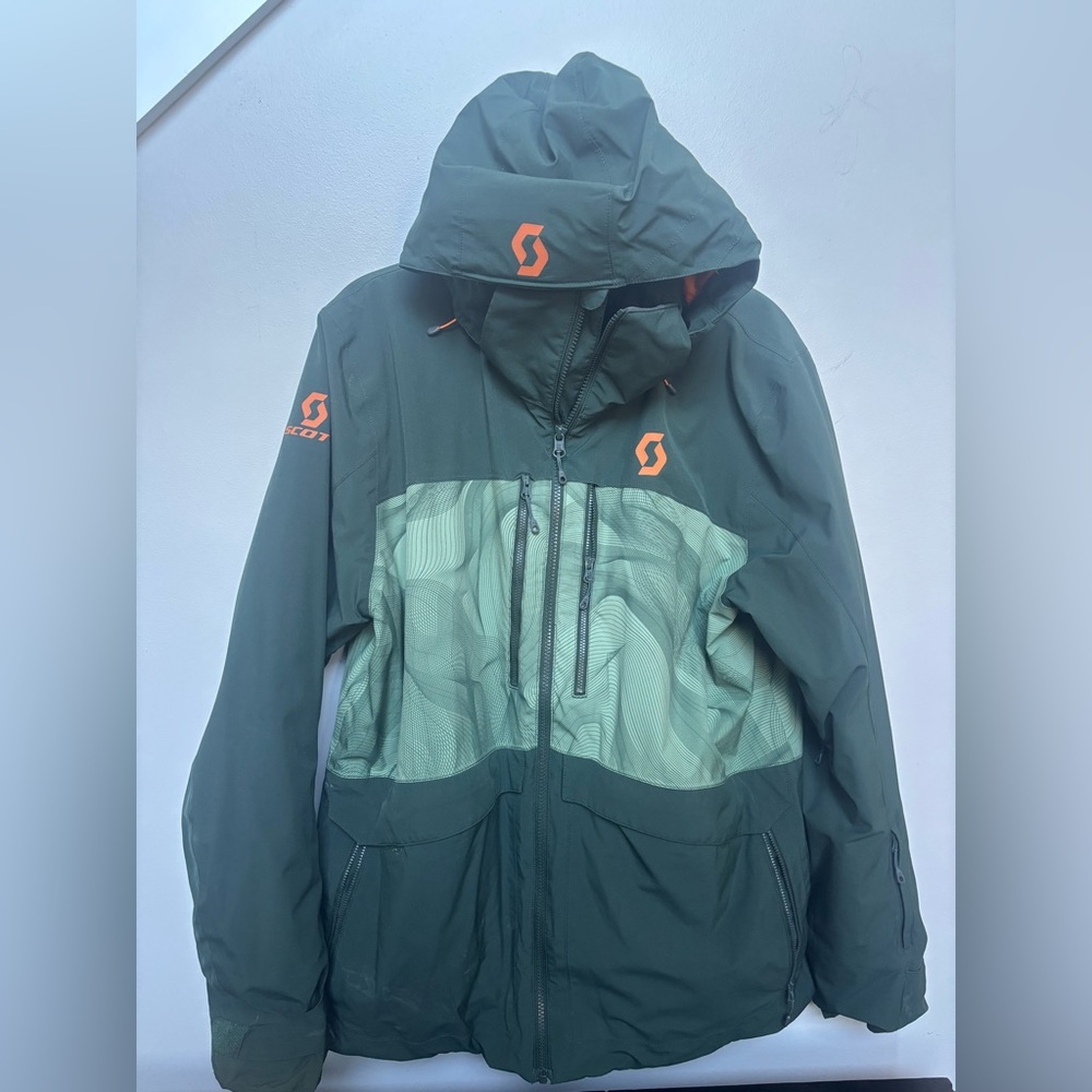 Scott Sports Ultimate Dryo Ski snow Jacket Green Men XL Waterproof Winter283756